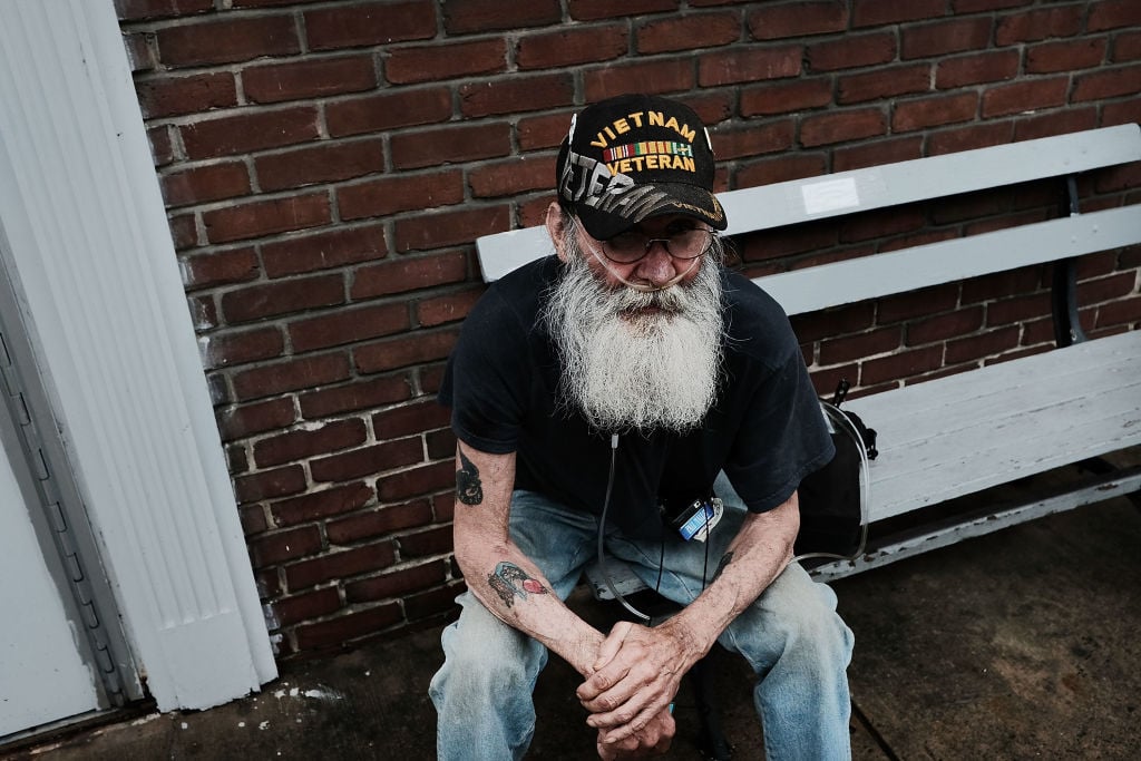 An American veteran struggling to