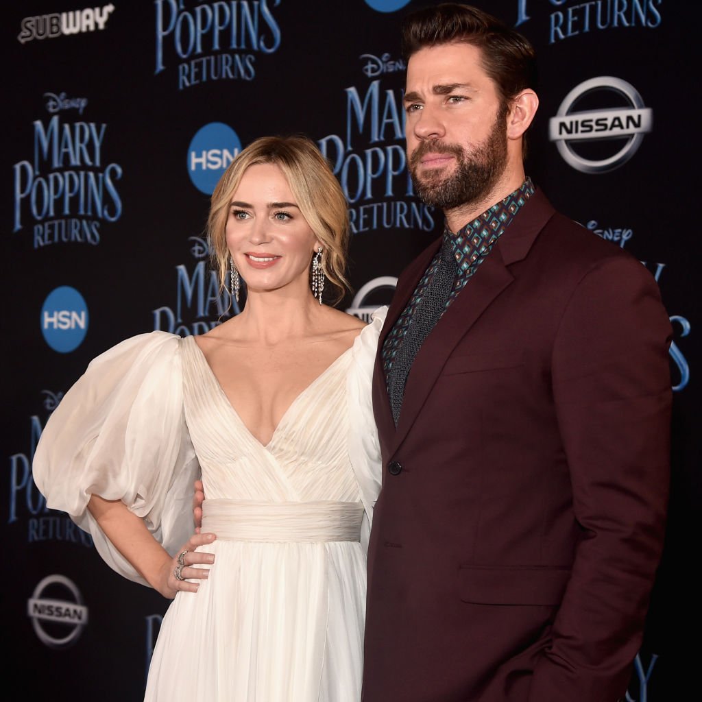 Emily Blunt and John Krasinski John Krasinski (L) and Emily Blunt attend Disney's 'Mary Poppins Returns' World Premiere at the Dolby Theatre on November 29, 2018 in Hollywood, California.