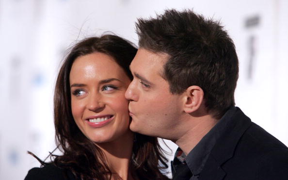 Emily Blunt and Michael Buble Emily Blunt and musician Michael Buble arrive at the BAFTA/LA's Awards season tea party held at the Four Seasons Hotel on January 14, 2007 in Beverly Hills, California.