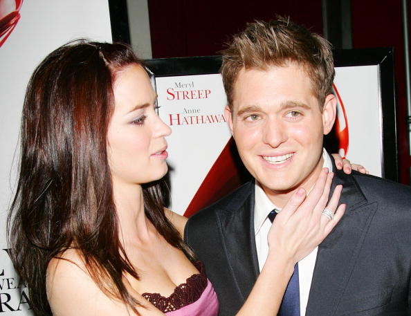 Emily Blunt and Michael Buble Emily Blunt and singer Michael Buble attend the 20th Century Fox premiere of The Devil Wears Prada at the Loews Lincoln Center Theatre on June 19, 2006 in New York City.