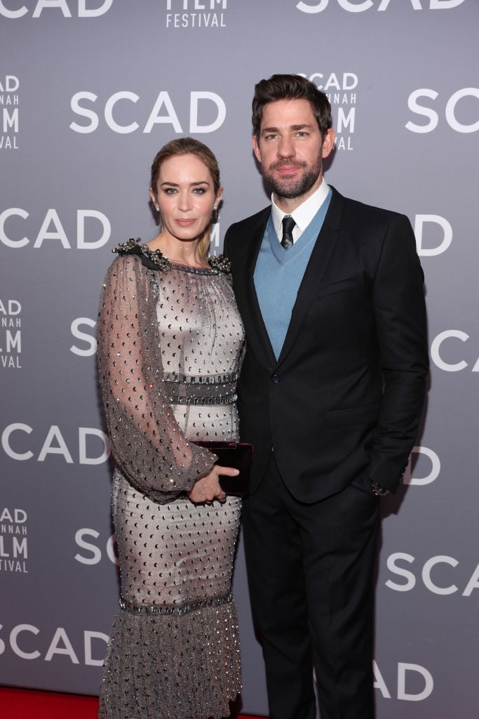 Emily Blunt and John Krasinski attend the 21st SCAD Savannah Film Festival opening night on October 27, 2018 in Savannah, Georgia. 