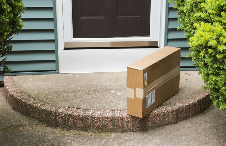 Package at front door