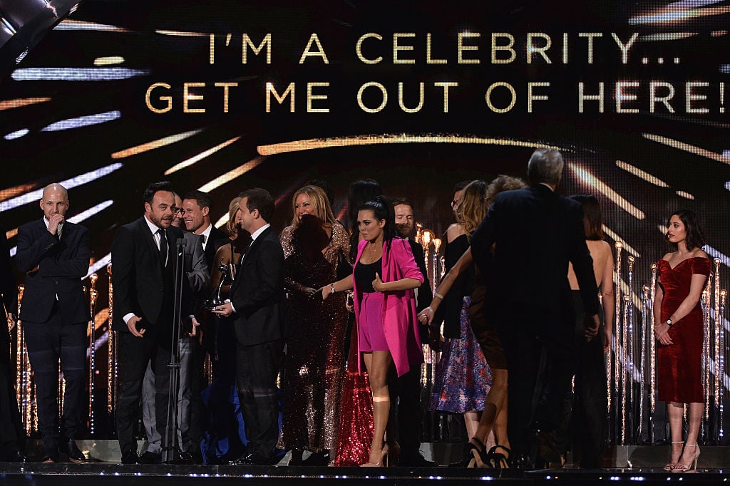 I'm a Celebrity cast Anthony McPartlin, Declan Donnelly and Scarlett Moffatt accept the Best Challenge Show award for I'm a Celebrity... Get Me Out of Here, on stage during the National Television Awards at The O2 Arena on January 25, 2017 in London, England.