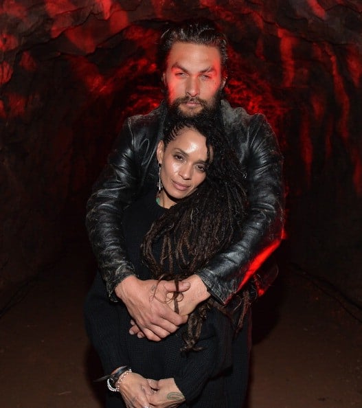 Lisa Bonet and Jason Momoa attend a screening of Sundance Channel's "The Red Road" at The Bronson Caves at Griffith Park on February 24, 2014 in Los Angeles, California. 