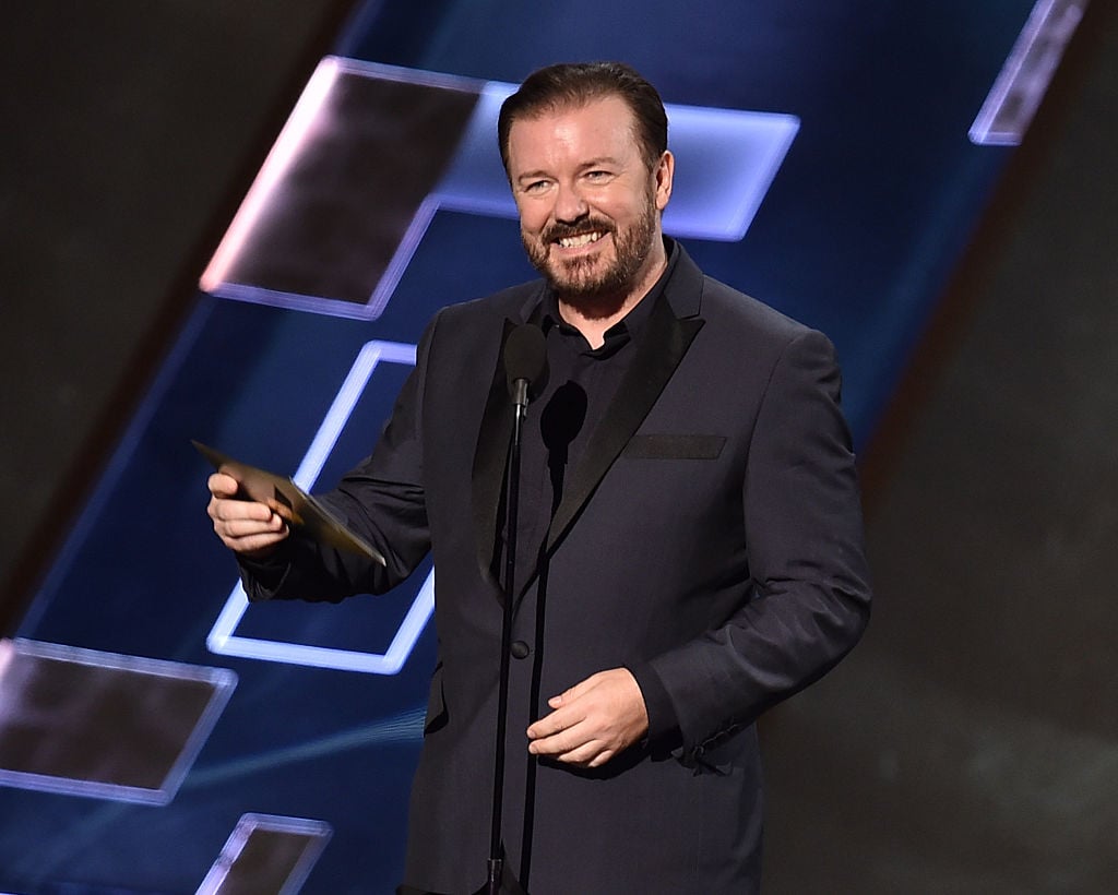 Ricky Gervais hosting the 67th Golden Globe Awards in 2015.