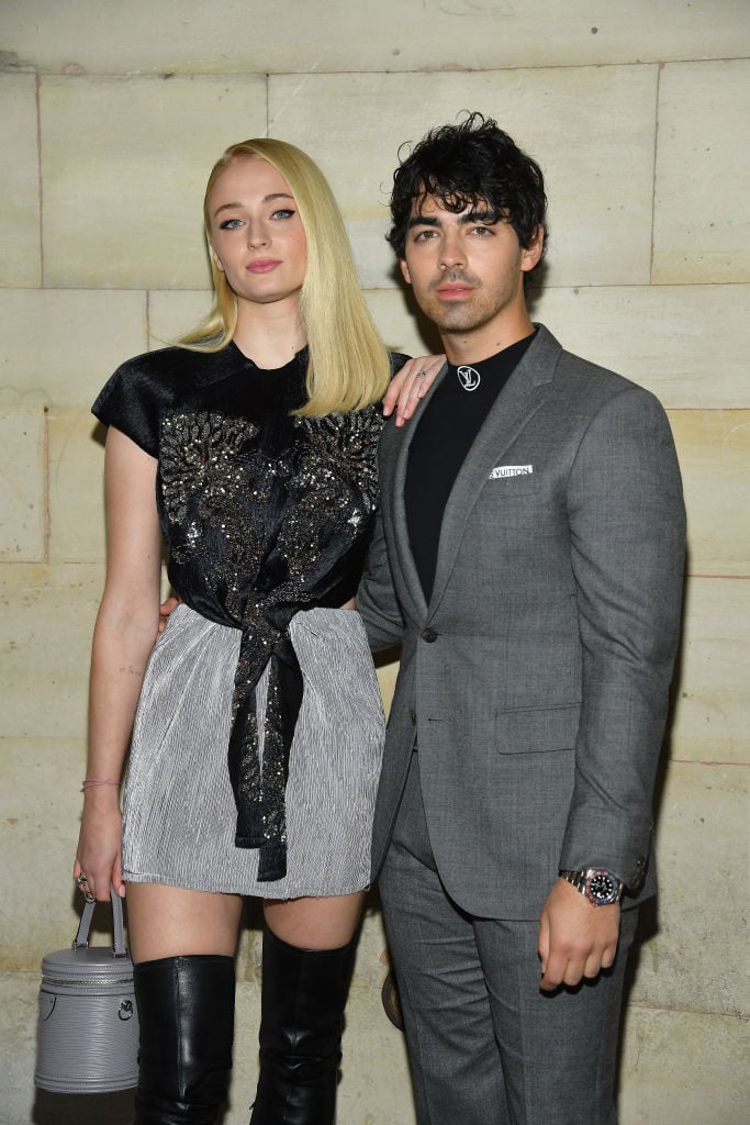 Sophie Turner Sophie Turner and Joe Jonas attend the Louis Vuitton show as part of the Paris Fashion Week Womenswear Spring/Summer 2019 on October 2, 2018 in Paris, France.