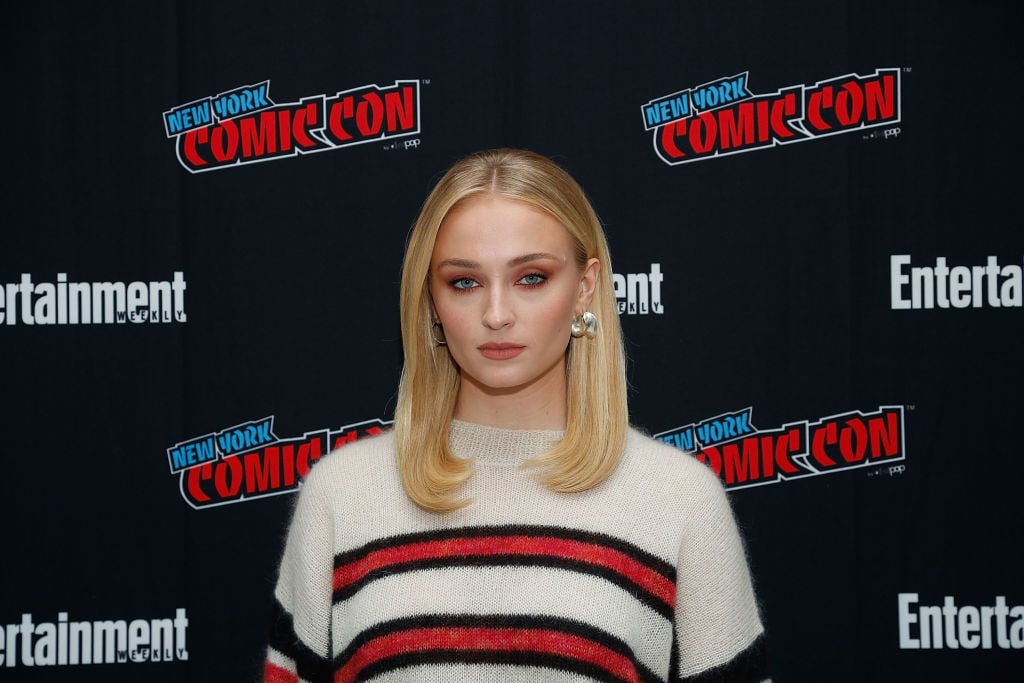 Sophie Turner Sophie Turner, star of Game of Thrones, speaks to fans at Entertainment Weekly's panel at The Studio at New York Comic Con on October 6, 2018 in New York City.