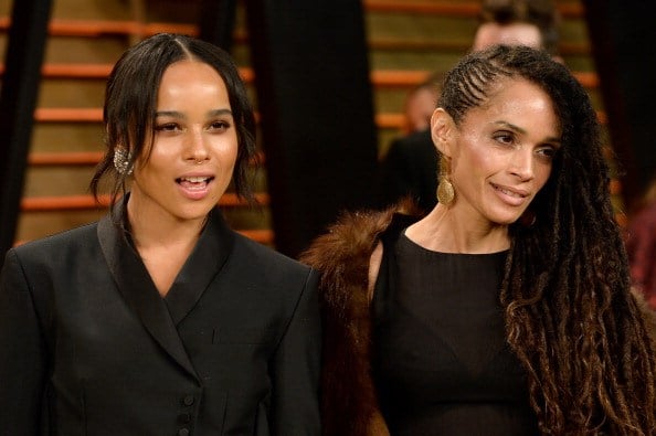 Actresses Zoe Kravitz (L) and Lisa Bonet attend the 2014 Vanity Fair OscParty hosted by Graydon Carter on March 2, 2014 in West Hollywood, California.