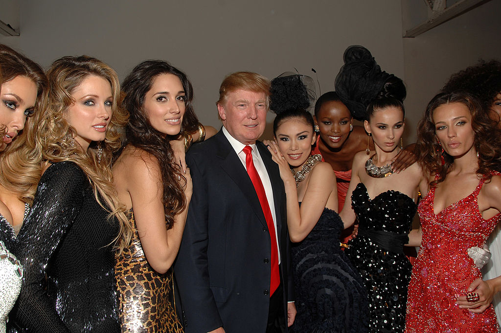 Donald Trump with Miss Universe Contestants