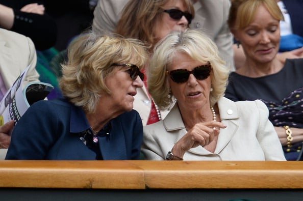 Camilla, Duchess of Cornwall and Annabel Elliot