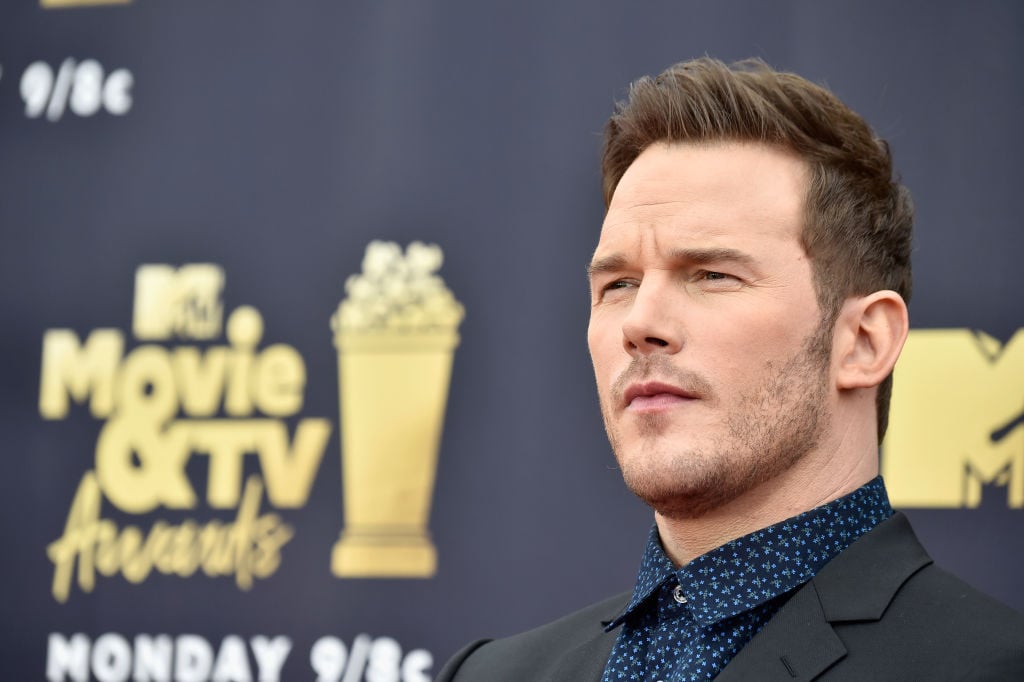 Chris Pratt attends the 2018 MTV Movie And TV Awards at Barker Hangar on June 16, 2018 in Santa Monica, California. 