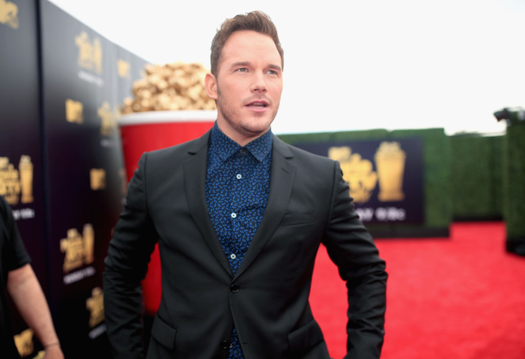 Chris Pratt Chris Pratt attends the 2018 MTV Movie And TV Awards at Barker Hangar on June 16, 2018 in Santa Monica, California.