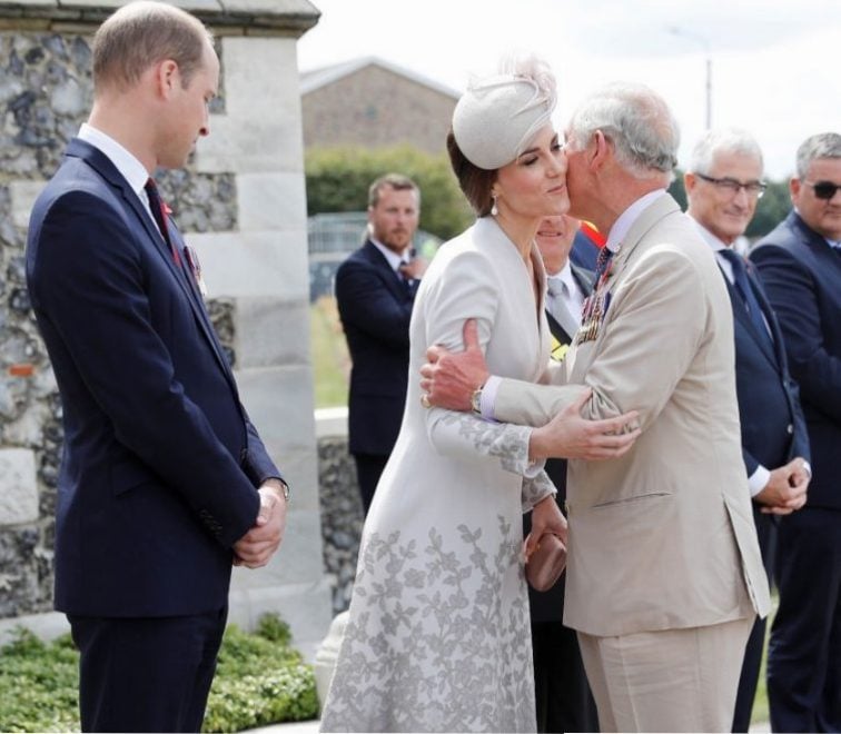 Prince William, Kate Middleton, and Prince Charles