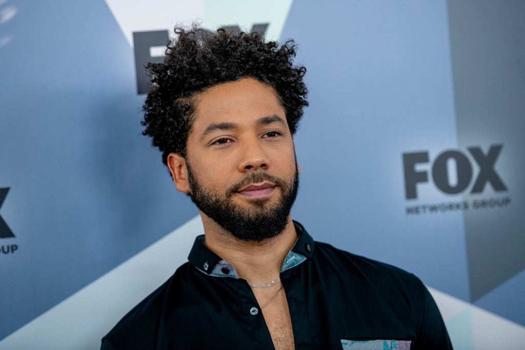 Jussie Smollett attends the 2018 Fox Network Upfront at Wollman Rink, Central Park on May 14, 2018 in New York City. 