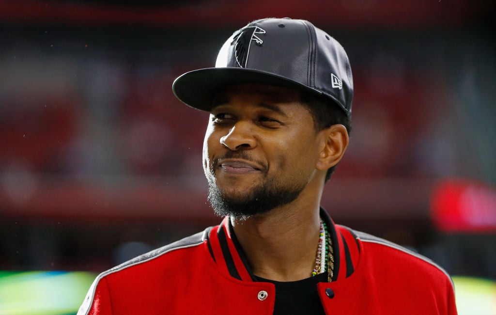 Usher looks on prior to Super Bowl 51 between the New England Patriots and the Atlanta Falcons at NRG Stadium on February 5, 2017 in Houston, Texas. 