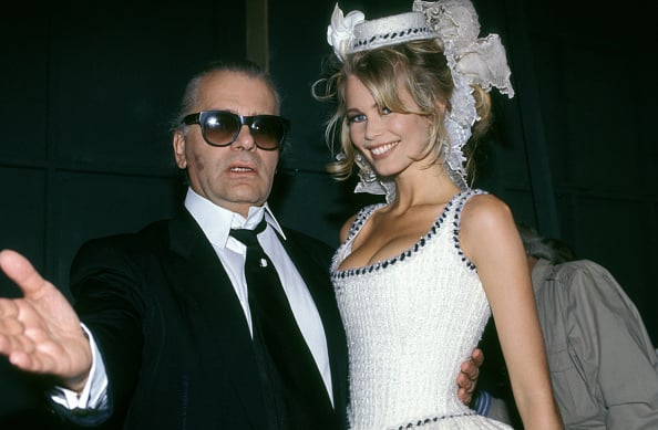 Karl Lagerfeld and Claudia Schiffer