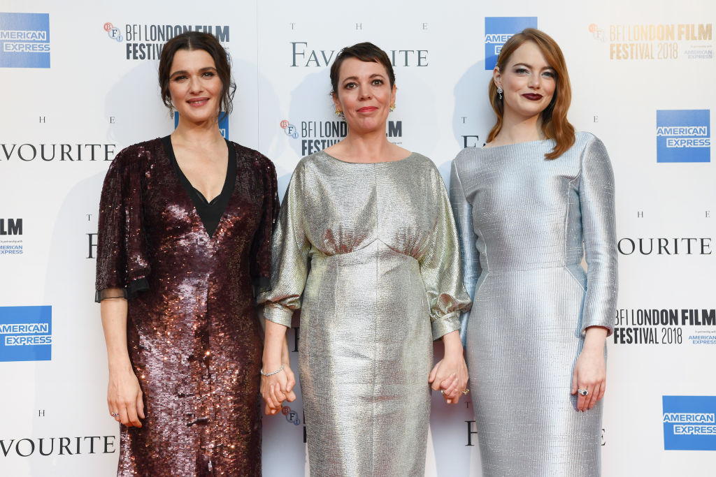 Emma Stone, Olivia Colman, and Rachel Weisz