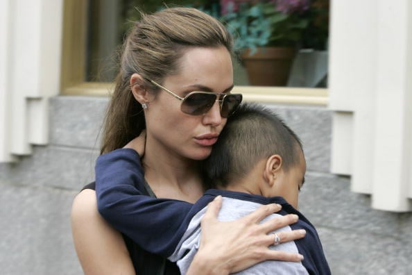 Angelina Jolie with Maddox