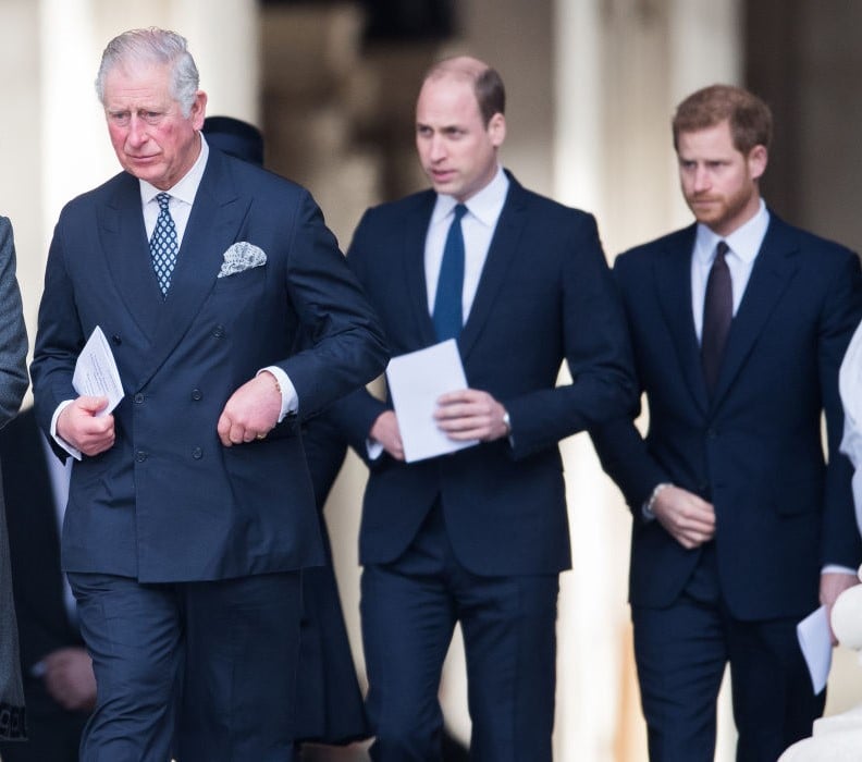 Princes Charles, William, and Harry
