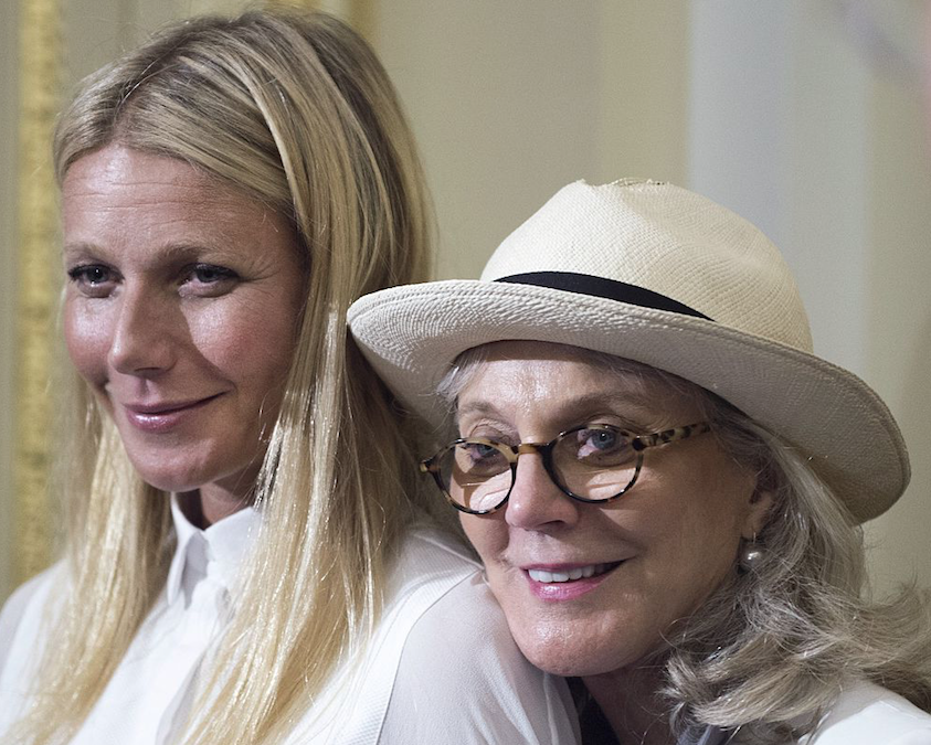 Gwyneth Paltrow standing next to her mother