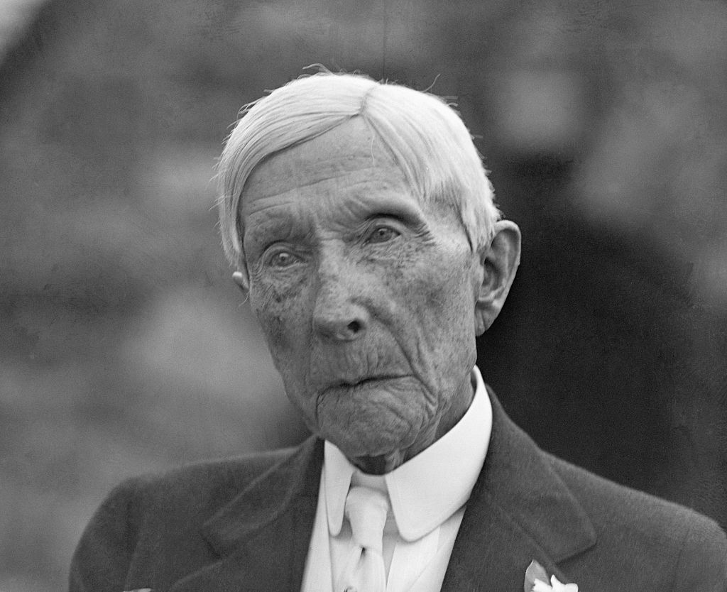 The aged John D. Rockefeller, Sr. on his 94th birthday