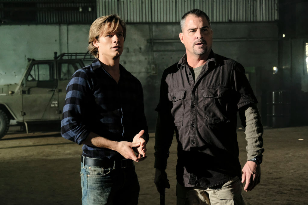 Lucas Till and George Eads in MacGyver