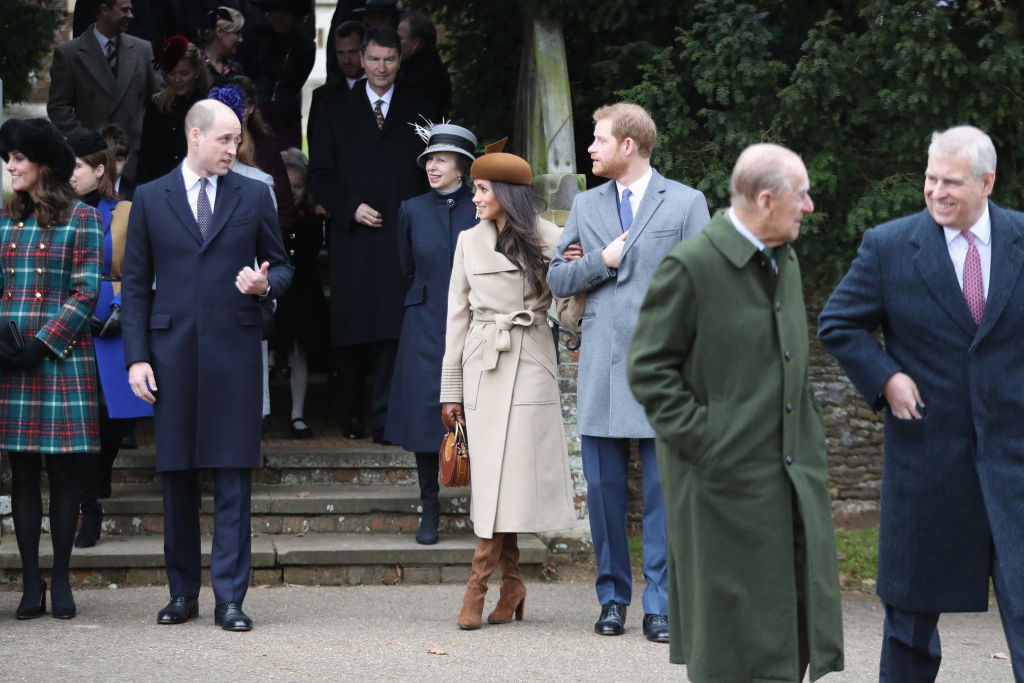Meghan Markle, Prince Harry, Kate Middleton, Prince William on Christmas 2017