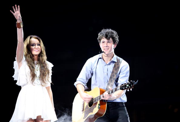 Miley Cyrus and Nick Jonas