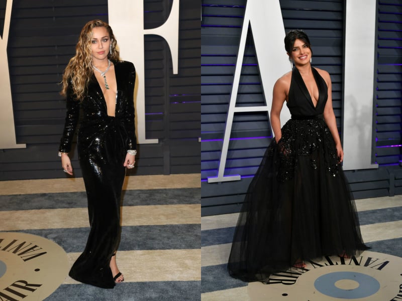 Miley Cyrus and Priyanka Chopra