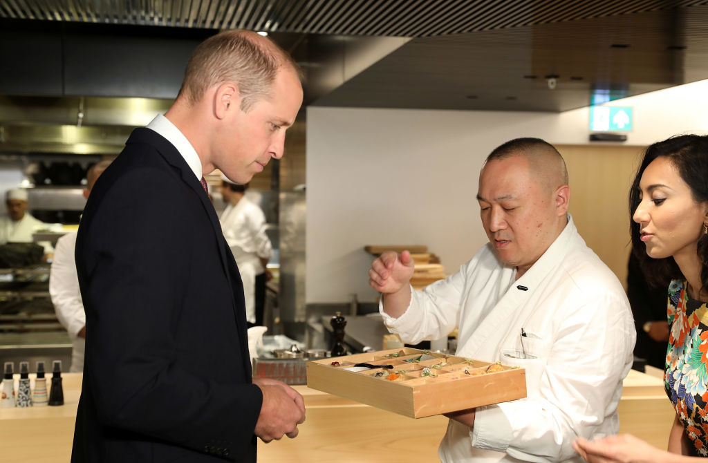 Duke of Cambridge tours the Japan House in London.