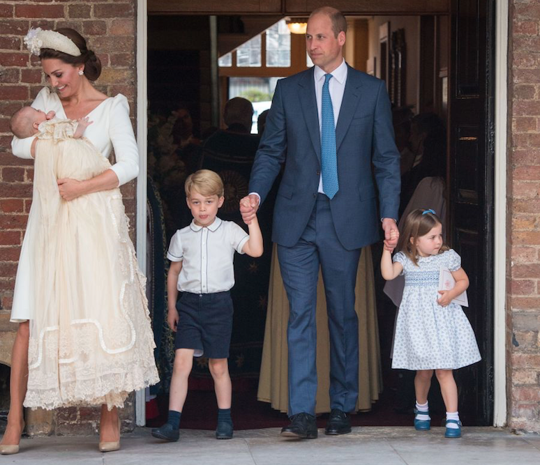 Prince William with his wife and three kids