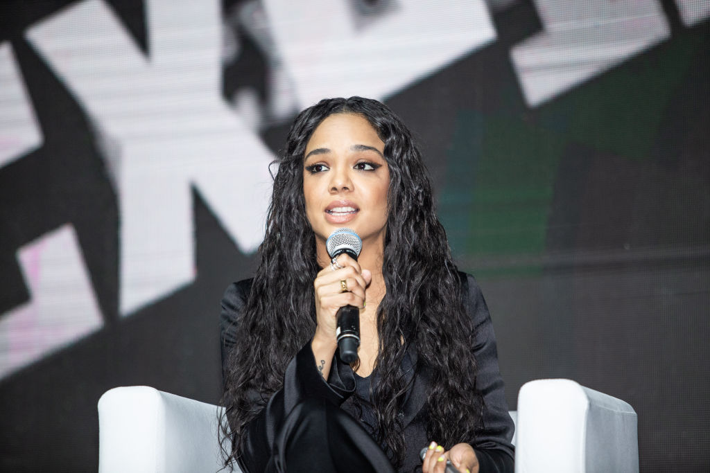 Tessa Thompson attends at Sony presentation during Comic Con Sao Paulo on December 8, 2018 in Sao Paulo, Brazil.