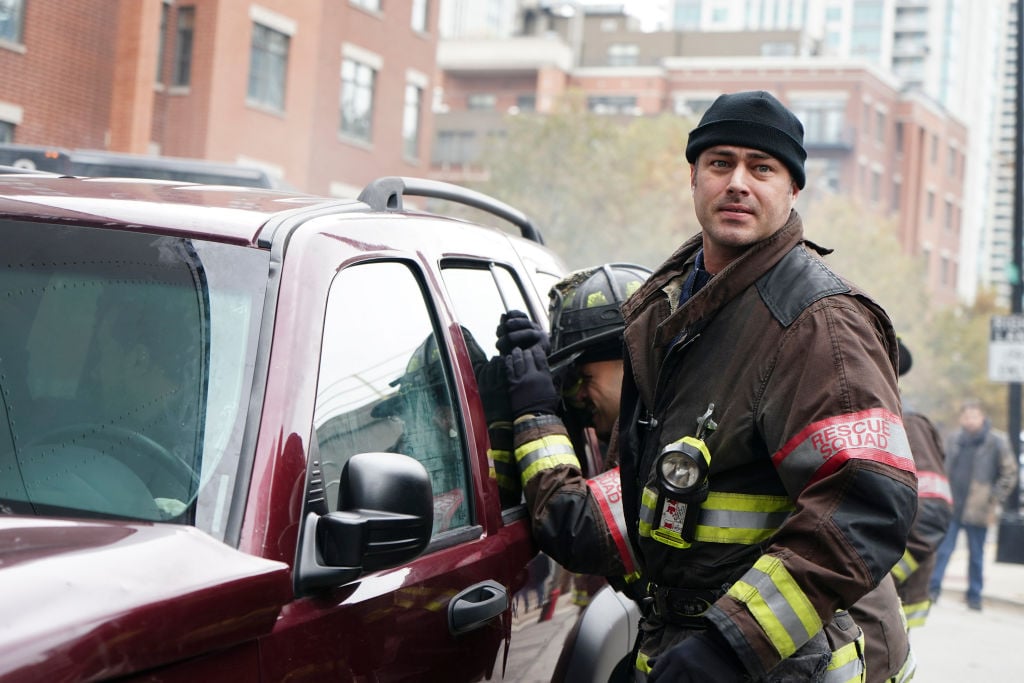 Taylor Kinney as Kelly Severide in Chicago Fire. 