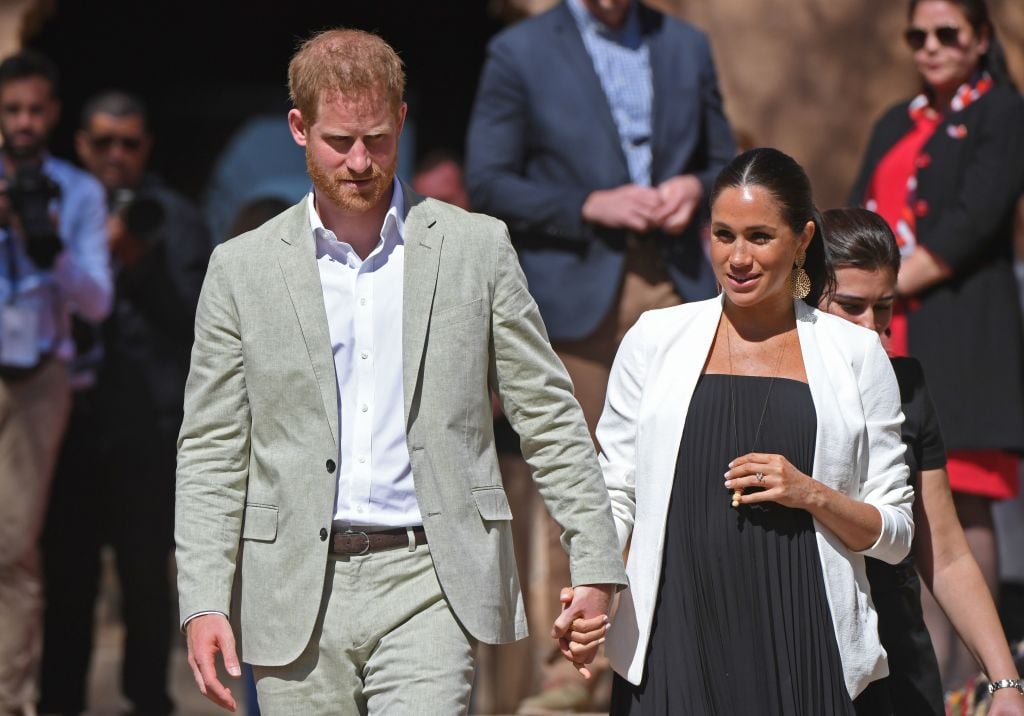 Prince Harry and Meghan Markle in Morocco, pregnant with Baby Sussex.