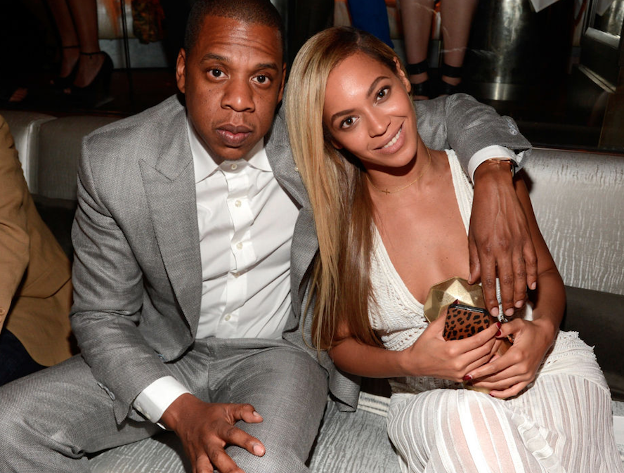 Beyonce and Jay-Z hanging out