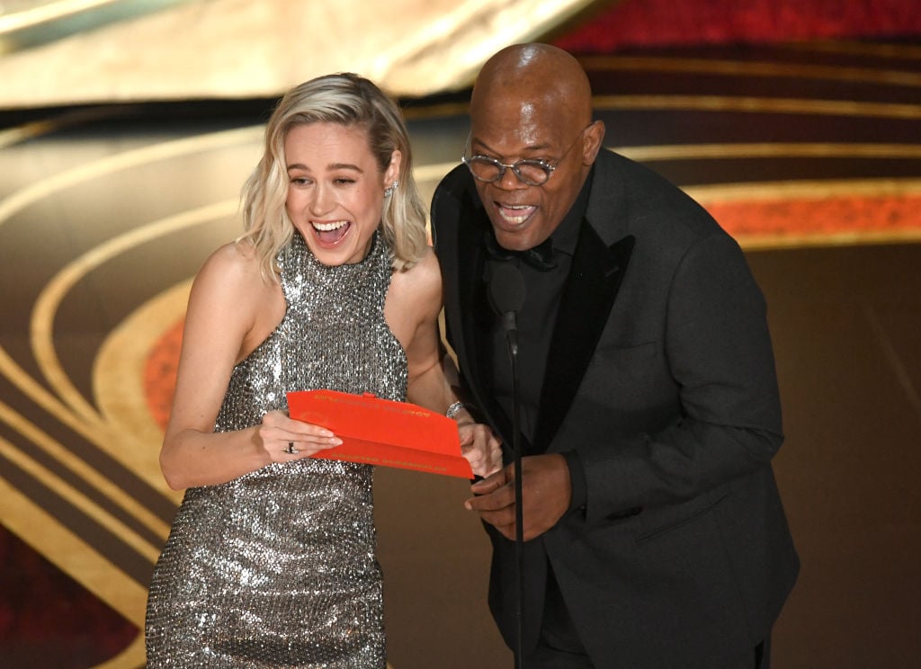 Brie Larson and Samuel L. Jackson