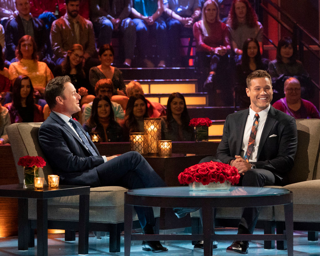 Colton Underwood and Chris Harrison