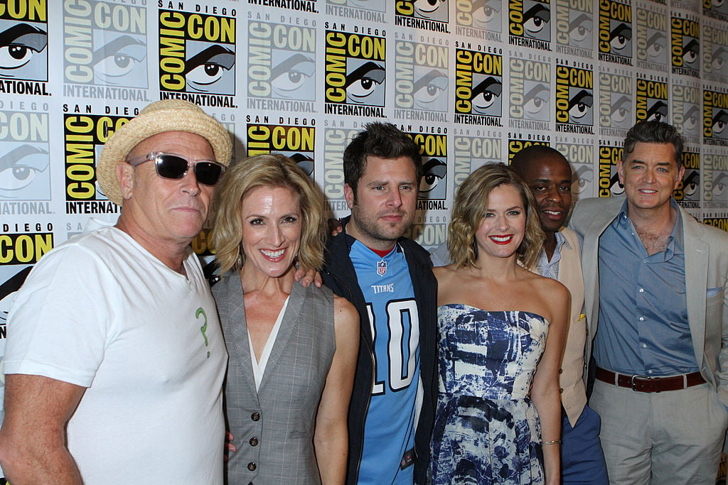 Corbin Bernsen, Kirsten Nelson, James Roday, Maggie Lawson, Dule Hill, and Timothy Omundson