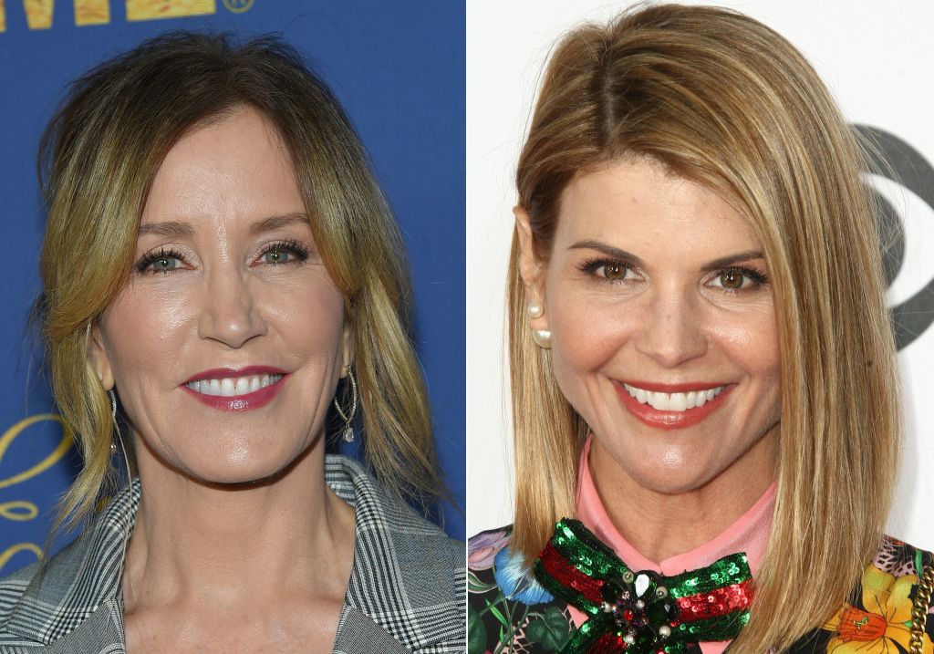 Felicity Huffman and Lori Loughlin | Lisa O'Connor, Tommaso Boddi/AFP/Getty Images