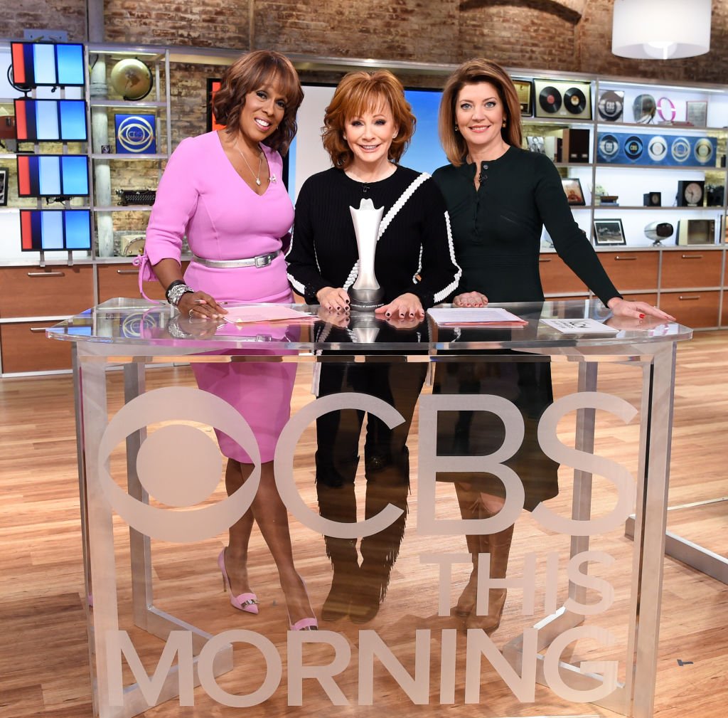 CBS This Morning co-hosts, Gayle King and Norah O'Donnell with Reba McIntyre. |  Michele Crowe/CBS via Getty Images