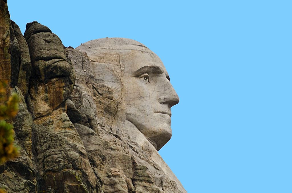 The profile of George Washington