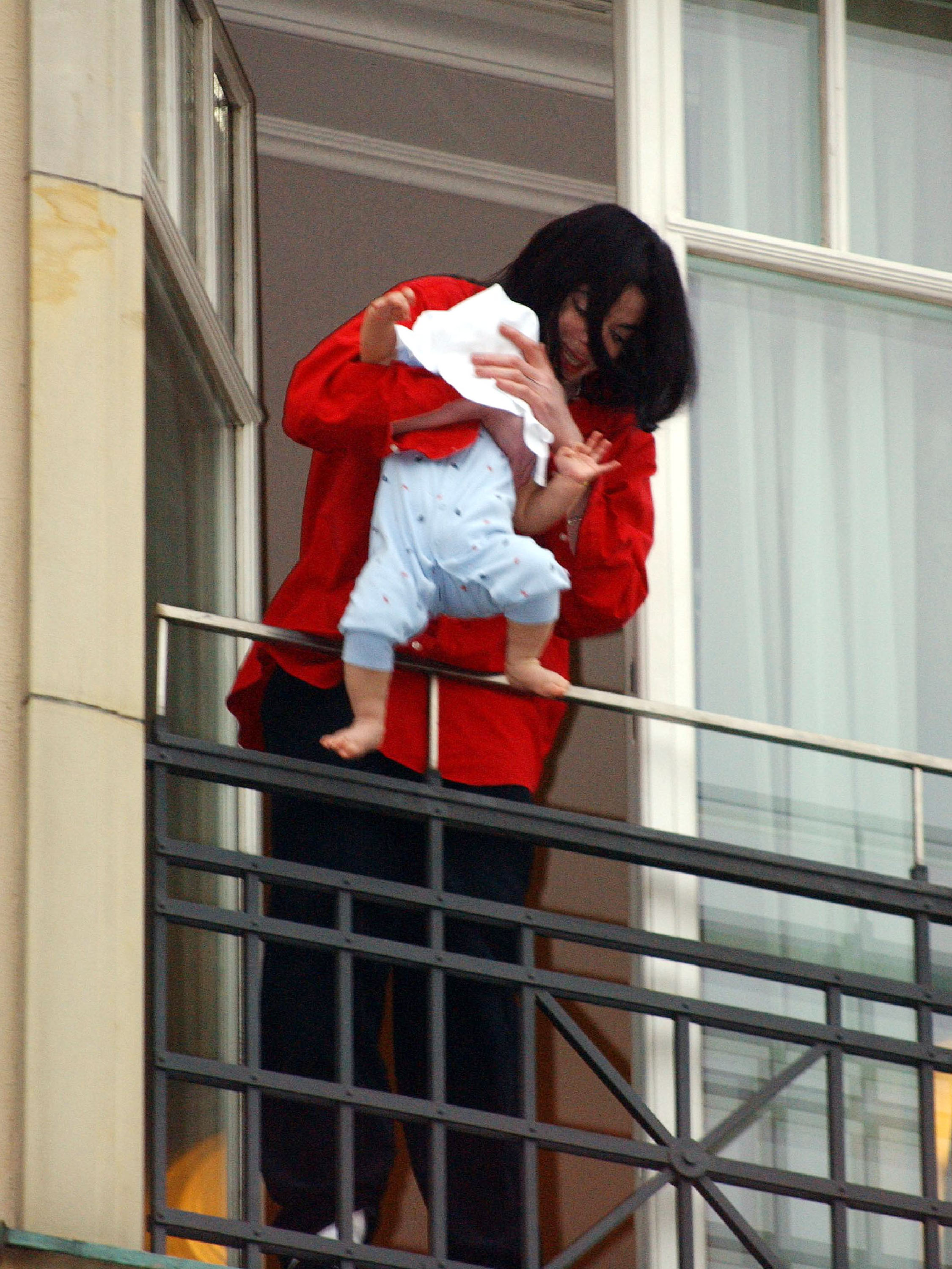 Michael Jackson with baby