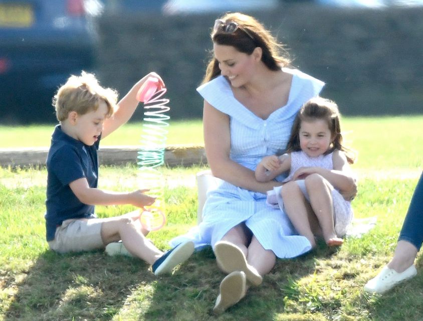 Kate Middleton playing with her kids