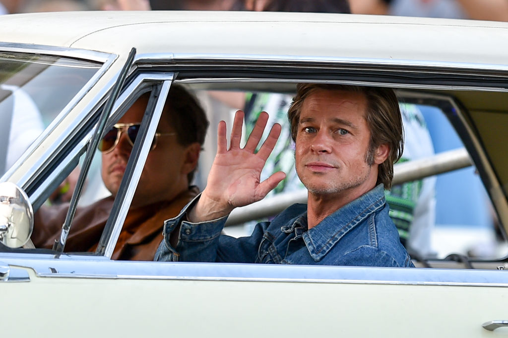 Leonardo DiCaprio and Brad Pitt on the set of Once Upon a Time In Hollywood |  PG/Bauer-Griffin/GC Images