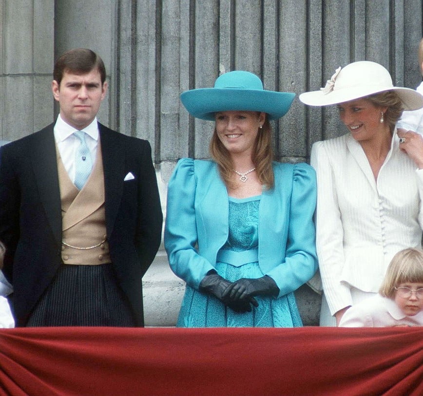 Prince Andrew, Sarah Ferguson, and Princess Diana