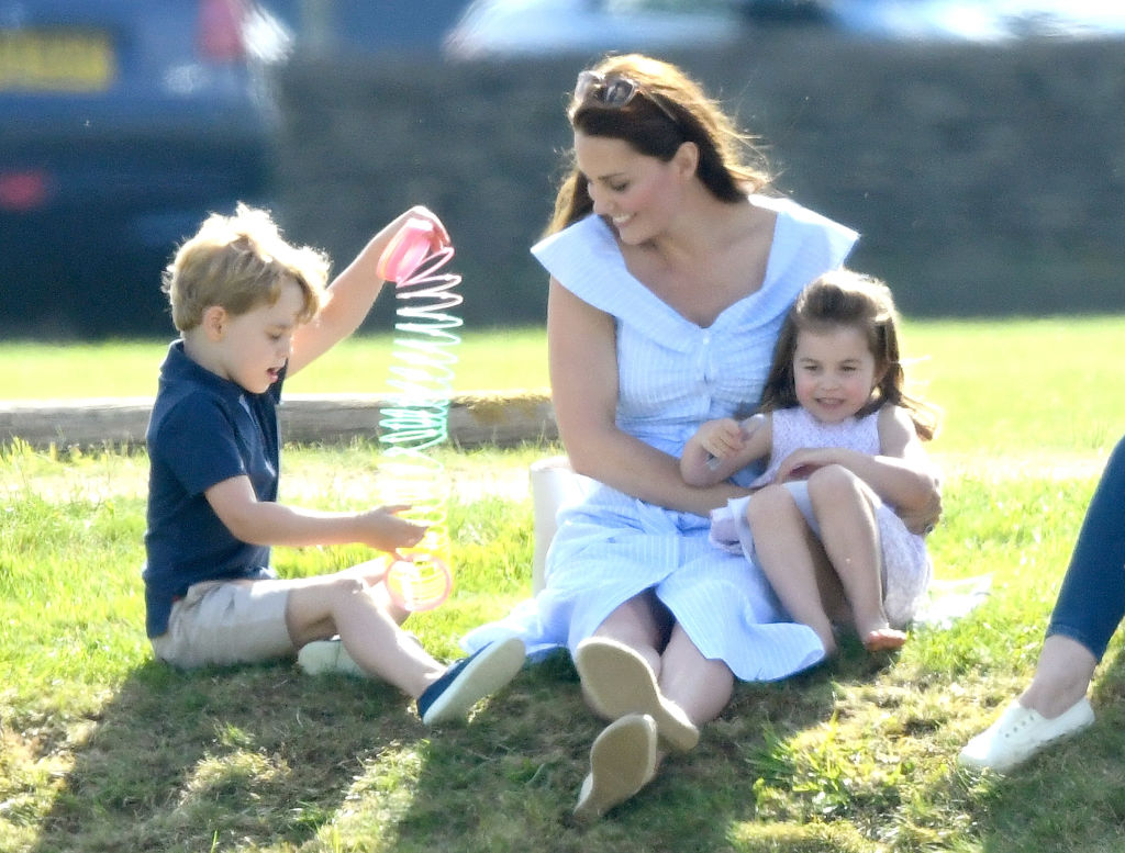 Prince George, Kate Middleton, and Princess Charlotte