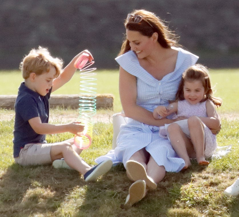 Prince George of Cambridge, Catherine, Duchess of Cambridge and Princess Charlotte of Cambridge |