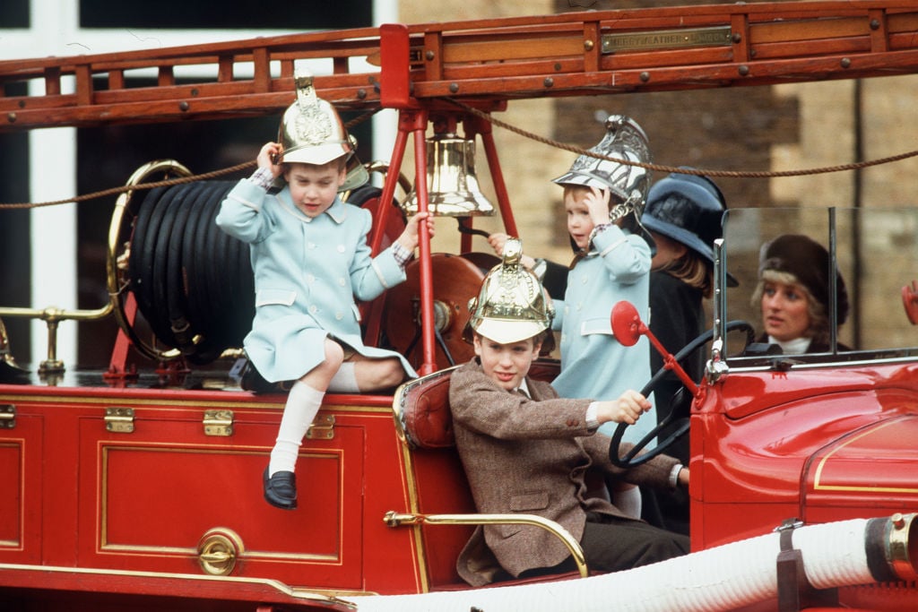 Prince William, Prince Harry, and Peter Phillips.