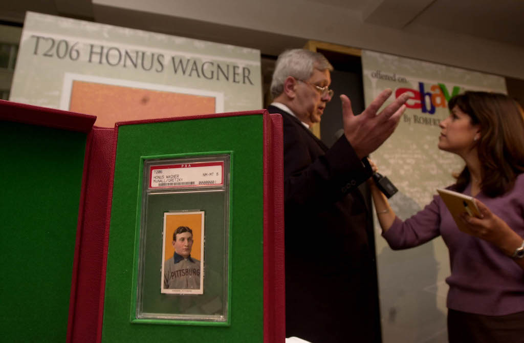 T206 Honus Wagner baseball card at auction