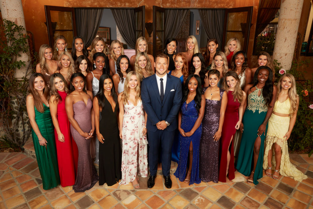 Colton Underwood and the contestants on The Bachelor